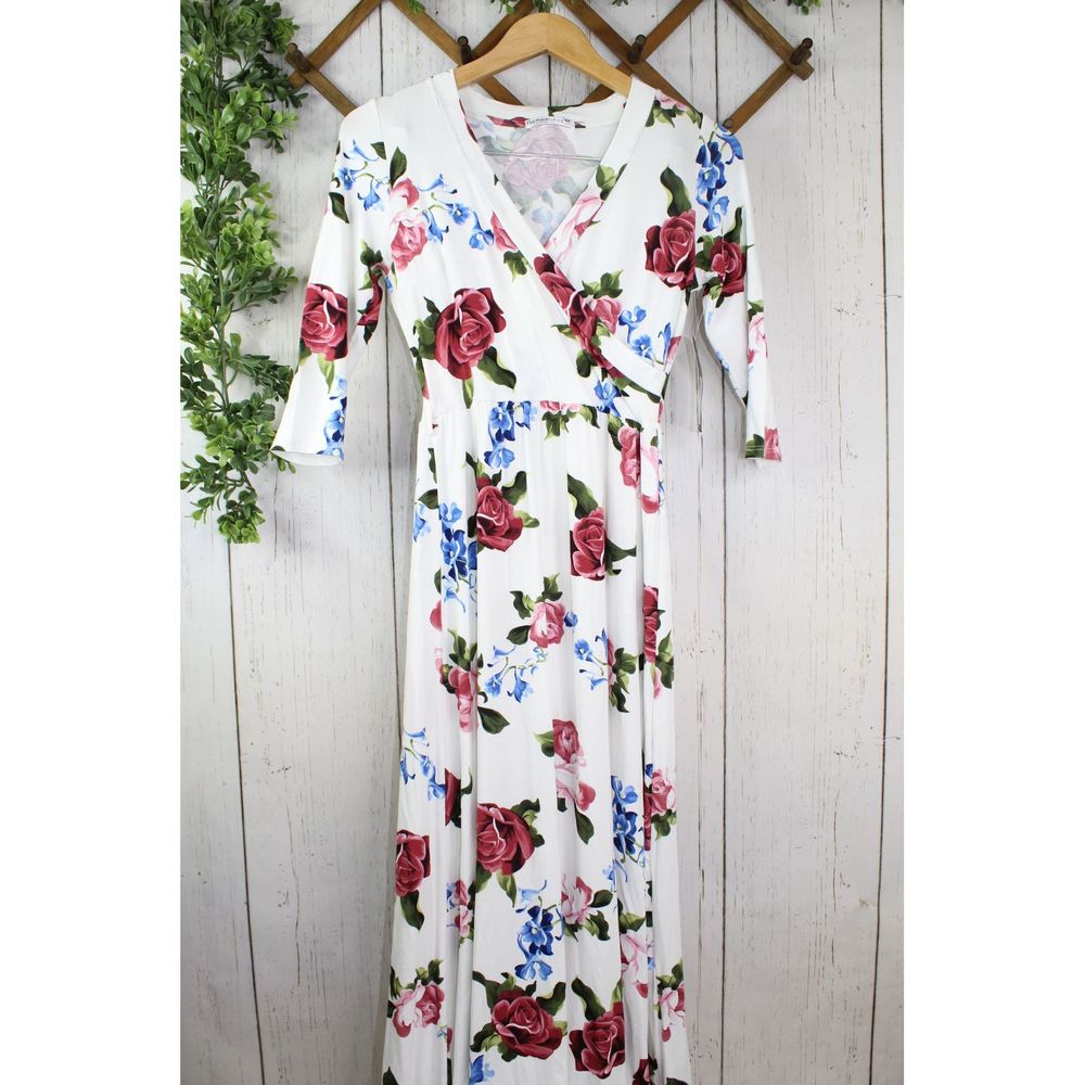 NWT Nana Macs white floral maxi dress